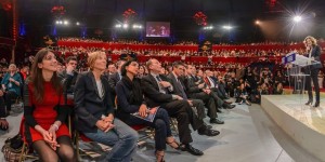 Valérie Montandon, au premier rang du meeting de NKM