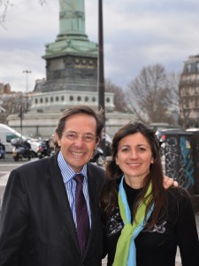 Christian Saint-Etienne et Valérie Montandon, place de la Bastille