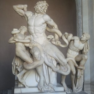 Le groupe statuaire de Laocöon et ses fils, mettant en garde contre le piège du cheval de Troie [bureaucrate engagé en politique] - musée Pio-Clementino - Vaticano - avril 2015 © Matthieu Seingier