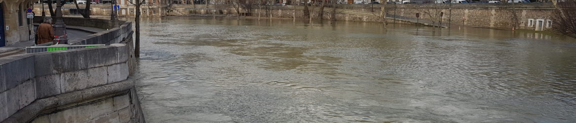 La voies sur Berges sous l'eau, le 12 février 2018