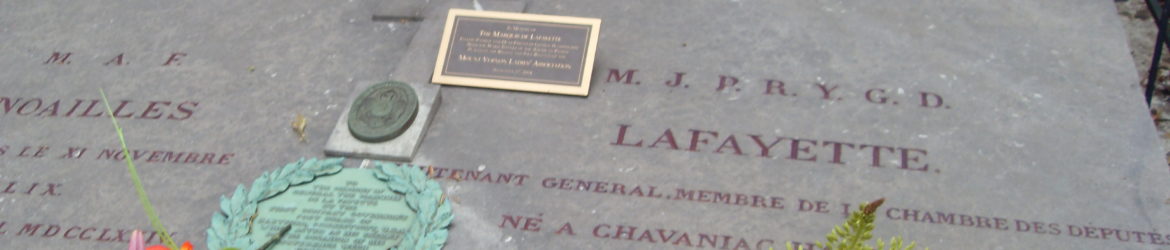 Tombe du marquis de La Fayette au cimetière de Picpus, le 5 juillet 2009